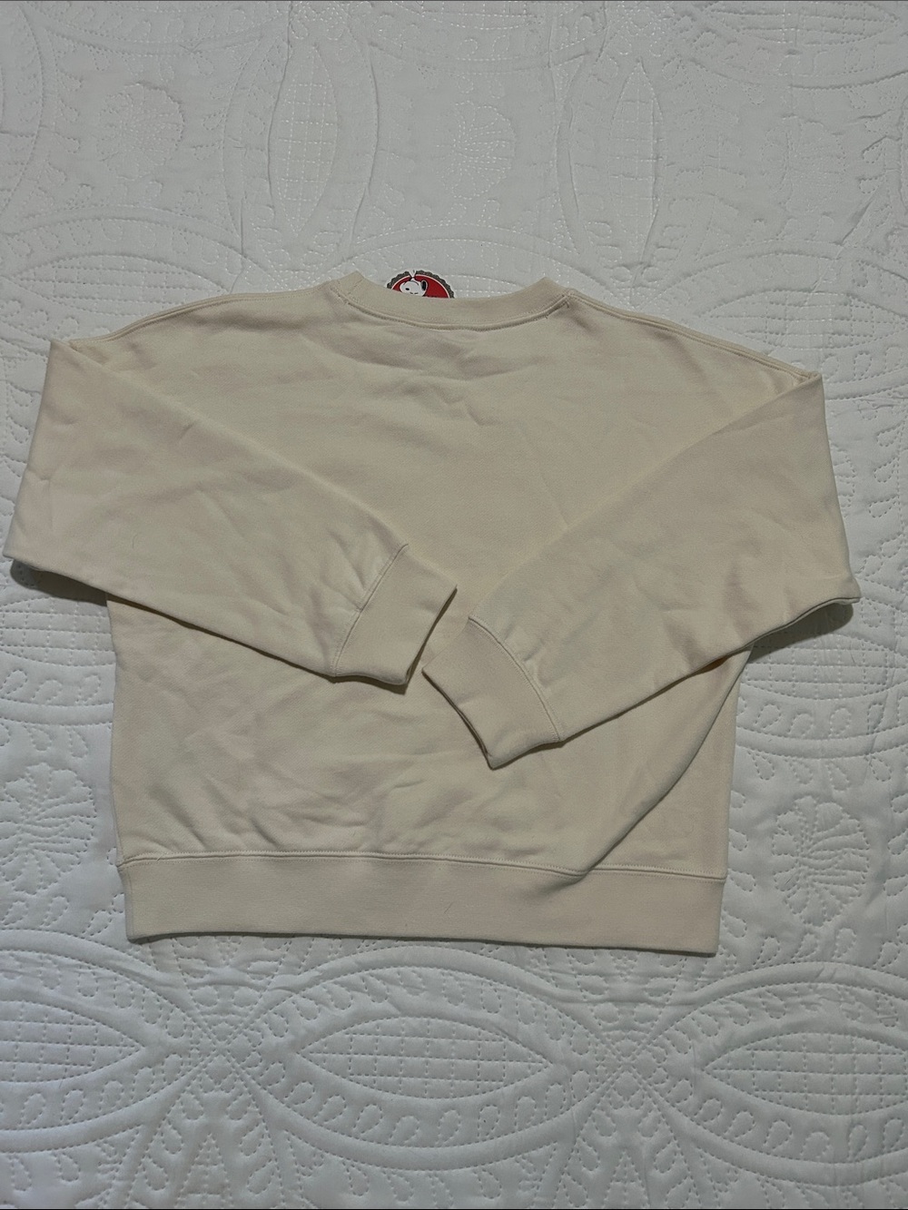 Cyrillus PEANUTS -Cream 'Summer Break' Snoopy Crewneck Sweatshirt Sz: 10 - Picture 4 of 6